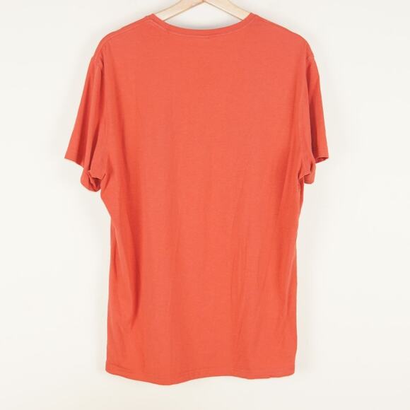 EFM Donrad Duncan Red Cotton Modal Orange Shirt Mens Sz L - Picture 2 of 5